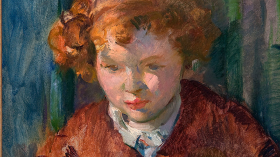 Red Haired Girl with a Doll