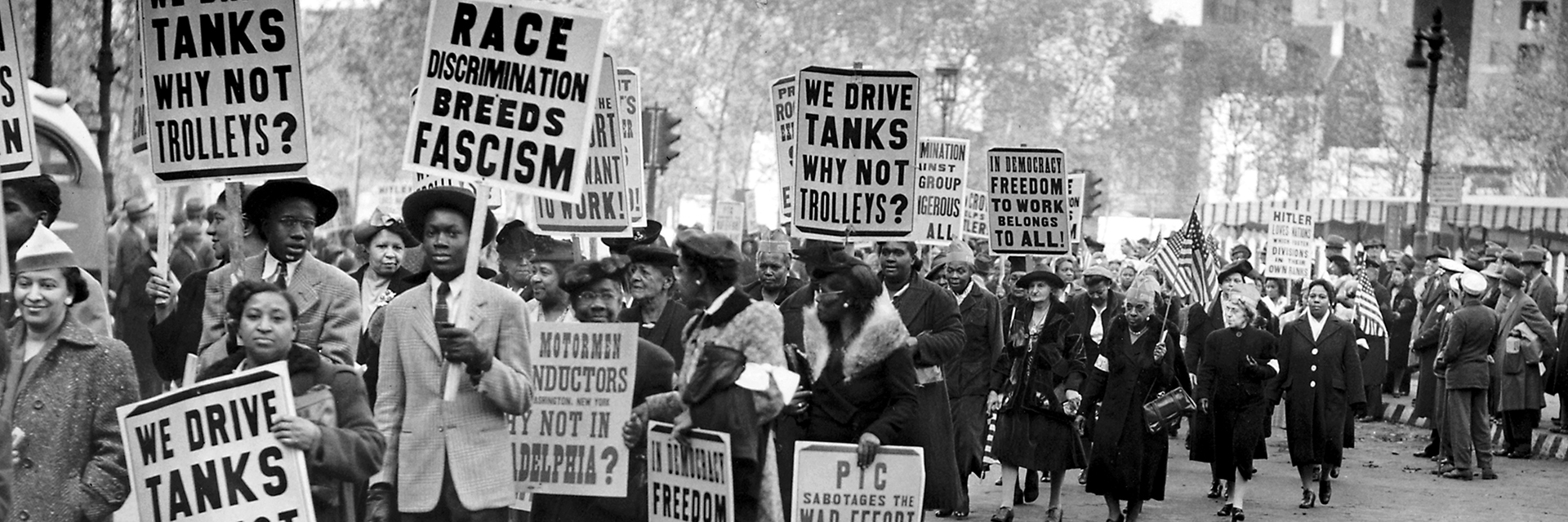 PTC Protest, November 8, 1943, 1943. (John W. Mosley Photograph Collection, Charles L. Blockson Afro-American Collection, Temple University Libraries, Philadelphia, PA.)