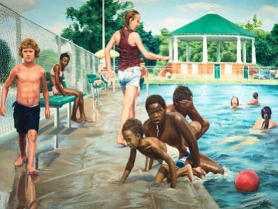 Swimming Pool at Hunting Park, 1975–76 (Woodmere Art Museum: Gift of Herbert and Faith Cohen, 2014)