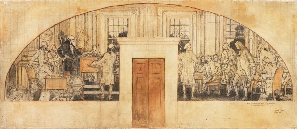 Study for &quot;The Constitutional Convention, Philadelphia, ... Image 1