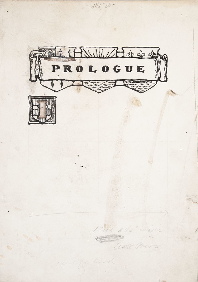Illuminated text study of Prologue for The Book of the ... Image 1