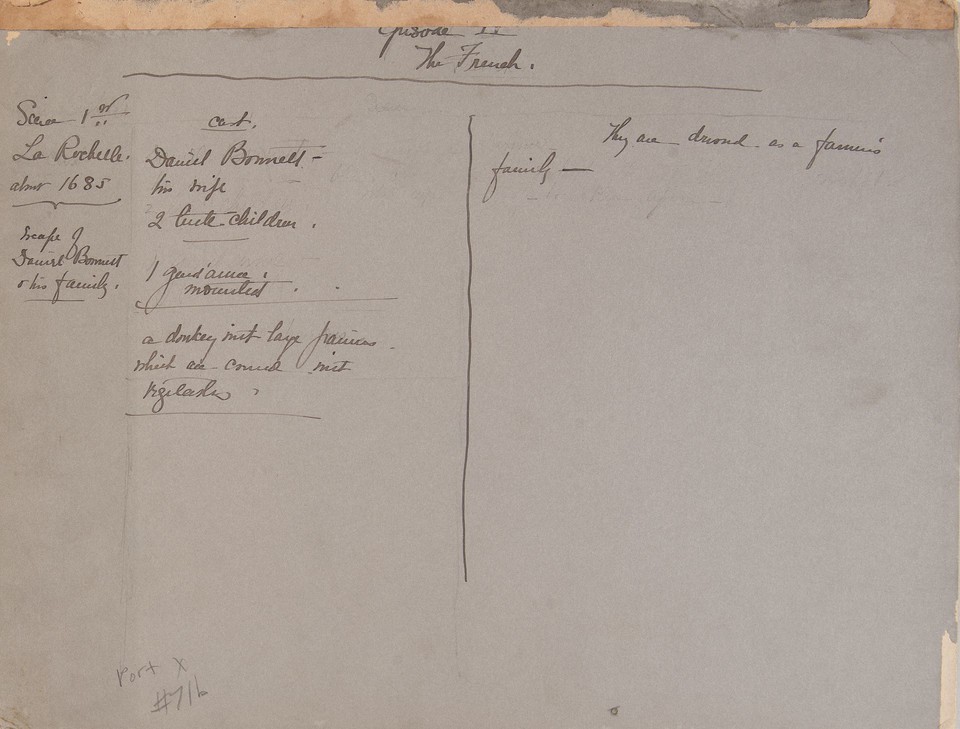 Detailed written description (on verso) of Study for ... Image 1