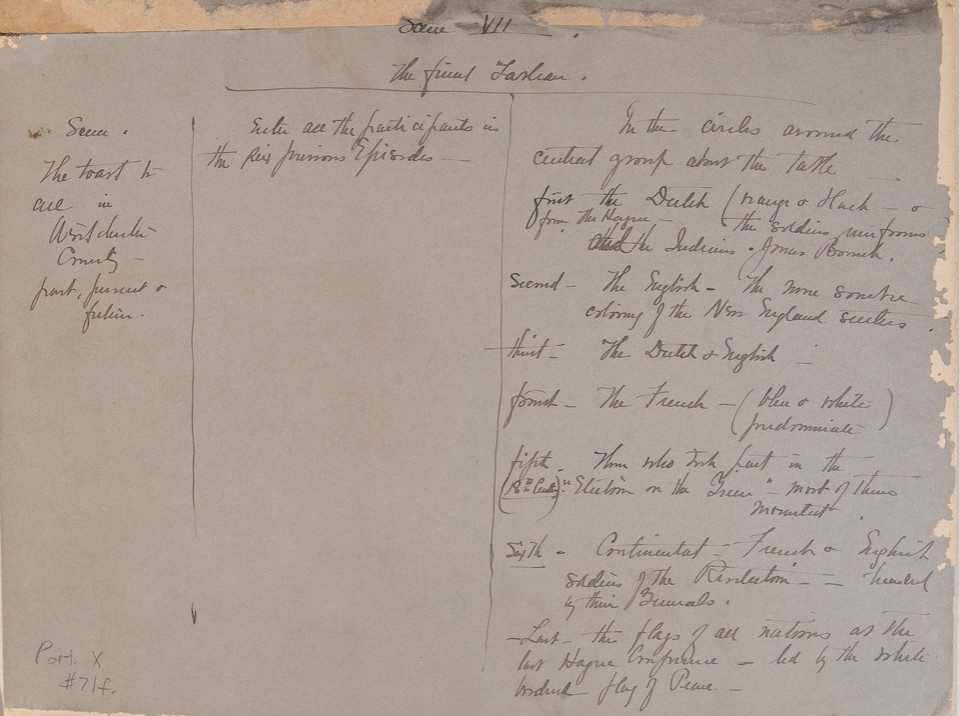Detailed written description (on verso) of Study for the ... Image 1