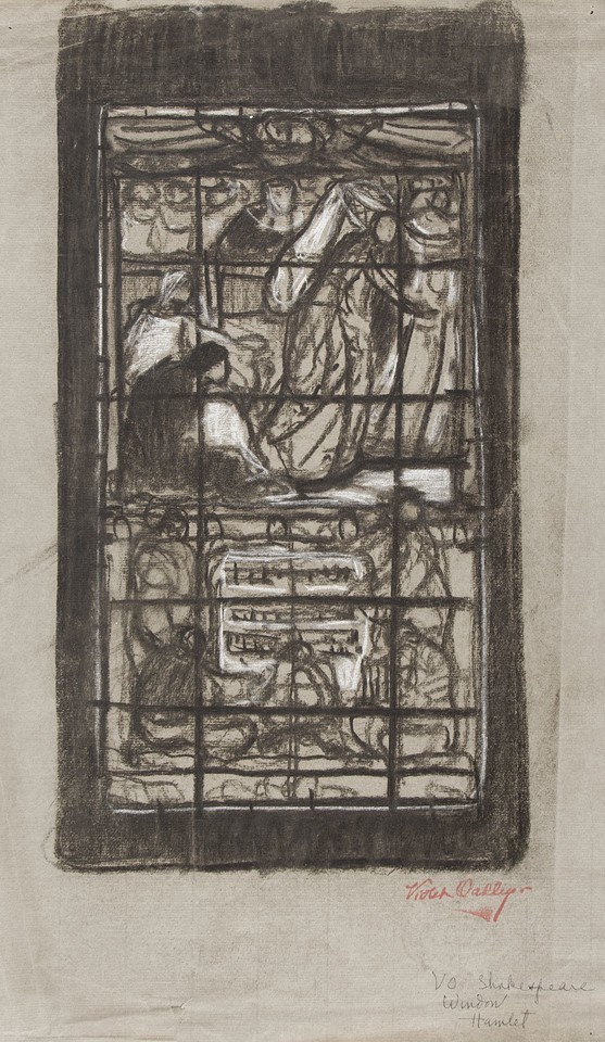 Composition study for &quot;Hamlet&quot; stained glass window, Henry ... Image 1