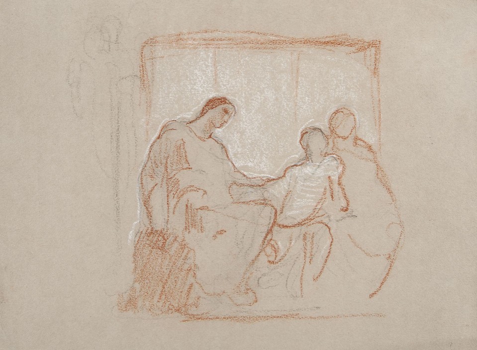 Study for the women and child in &quot;The Child and Tradition&quot; ... Image 1