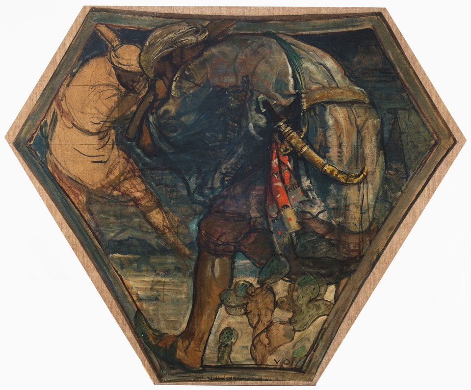 &quot;Dwellers in Tents&quot; pendentive, from the mural series &quot;The ... Image 1