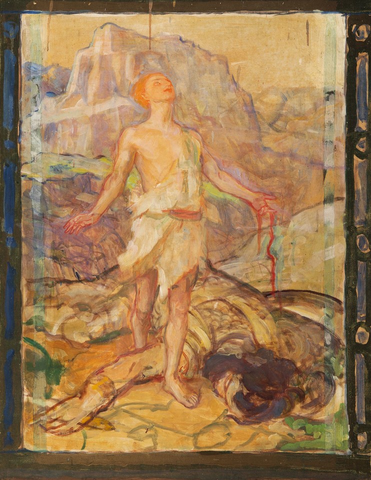 Study for &quot;Heroism (David and Goliath),&quot; the left panel of ... Image 1