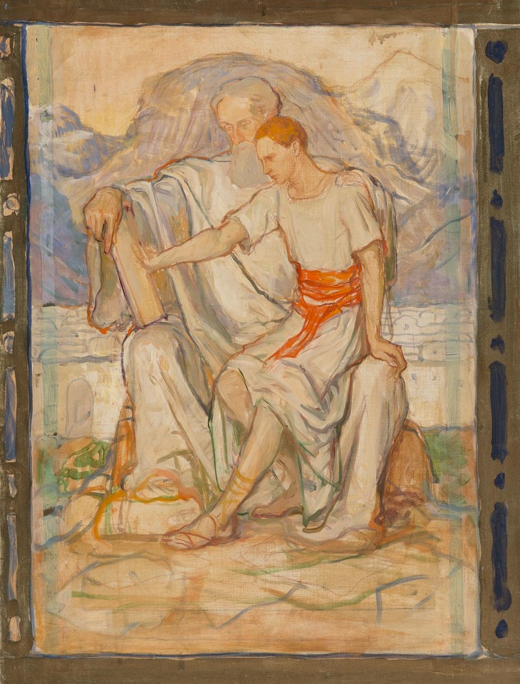 Study for &quot;Service (Young Solomon),&quot; the right panel of the ... Image 1