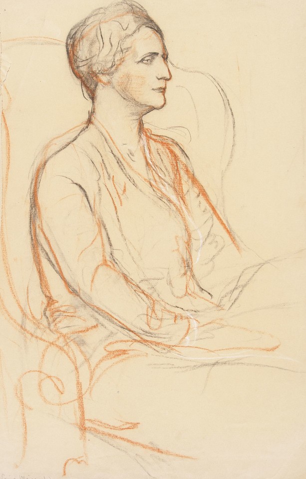 Three-quarter length portrait study of Louise Lawrence Meigs Image 1