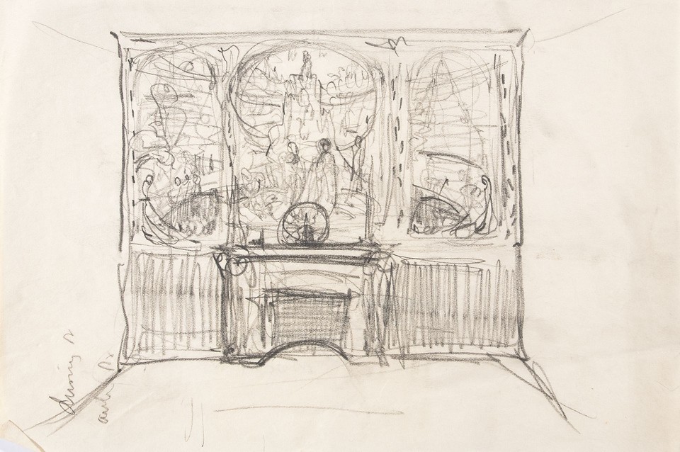 Composition sketch for an unidentified altarpiece Image 1