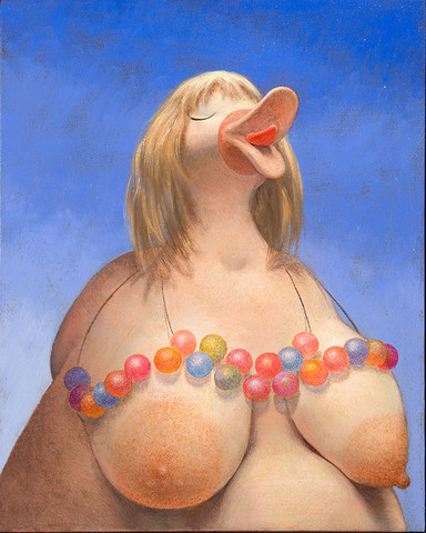 Martha Mayer Erlebacher: Big Blond Duck (2006) Oil on canvas