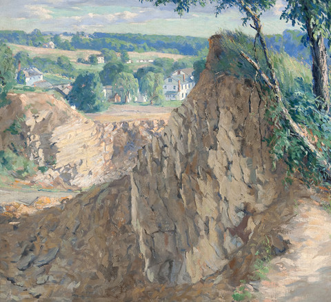 Roy C. Nuse: The Quarry at Rushland (1938) Oil on canvas