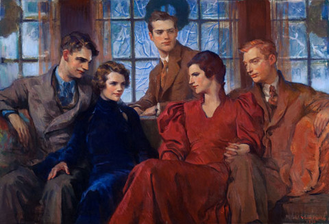 Violet Oakley: Family Group (The Bromley Family) (1936) Oil on canvas