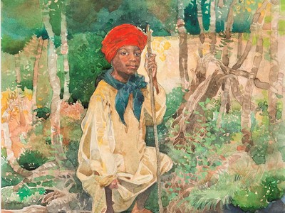 Young Harriet, from Minty: A Story of Young Harriet Tubman, 1996, by Jerry Pinkney  
