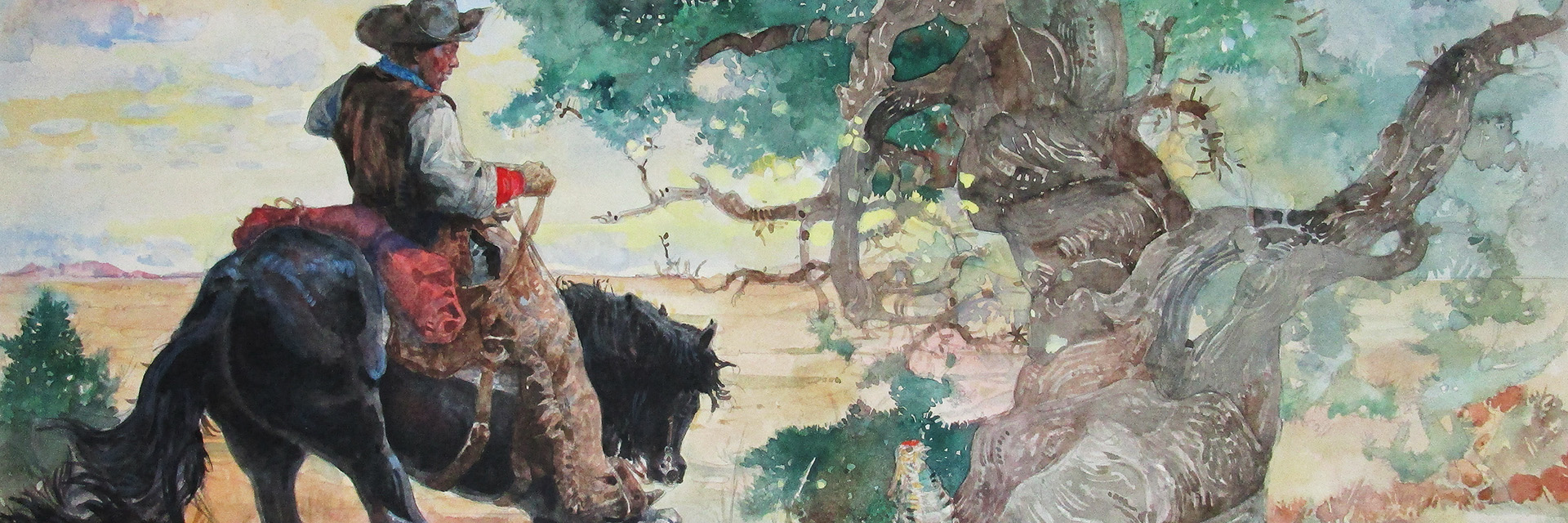  First Light, from Black Cowboys, Wild Horses, 1997, by Jerry Pinkney (Courtesy of the artist)