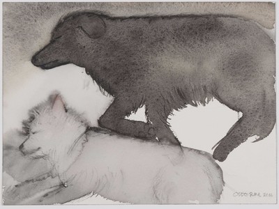 Sleeping Dogs, (Koro and Ramsey), 2016, by Elizabeth Osborne (Courtesy of the artist and Locks Gallery, Philadelphia)