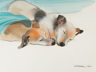 Untitled (Sleeping Dogs), 2016, by Elizabeth Osborne (Courtesy of the artist and Locks Gallery, Philadelphia)