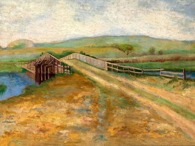 Coppedge, Fern Isabel, Landscape with Bridge, 1912