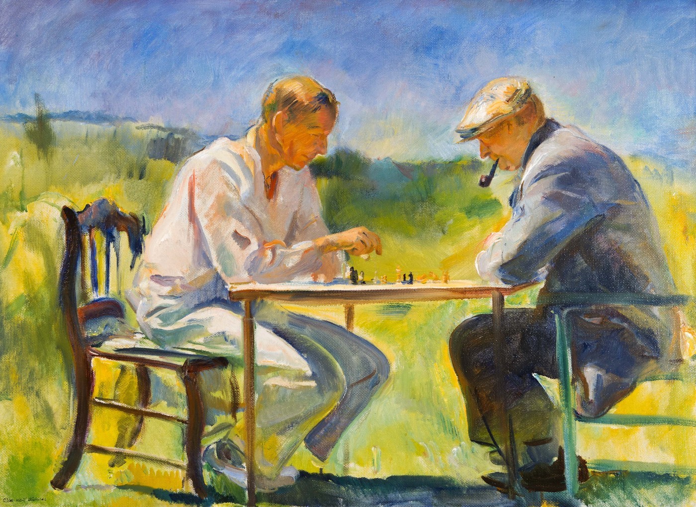Saw this painting of a historical chess game, can anyone provide any  analysis on it? : r/chess