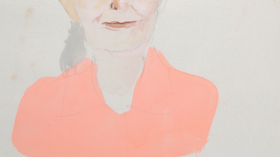Untitled (Woman in orange v-neck)