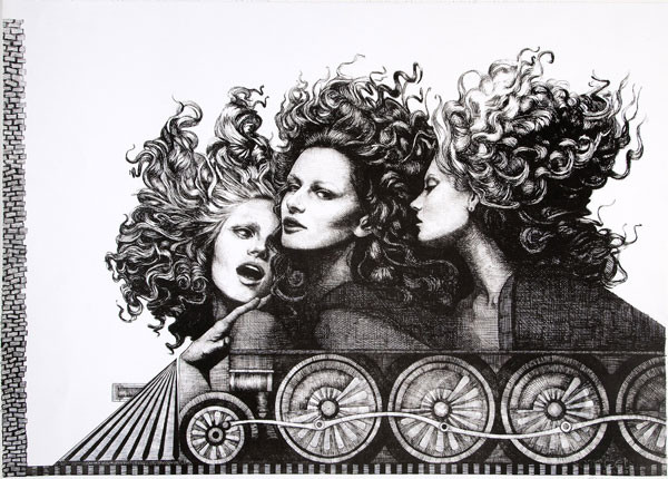 Anastasia Alexandrin: Fast Train (2011) Offset lithograph