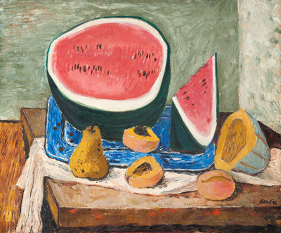 Untitled (Still Life with Watermelon and Pears)