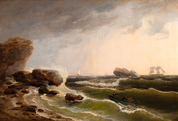 Thomas Birch: Ship in Distress (1836) Oil on canvas