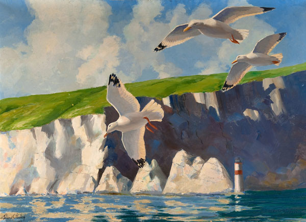 Richard E. Bishop: Cliffs of Dover (1938) Oil on canvas