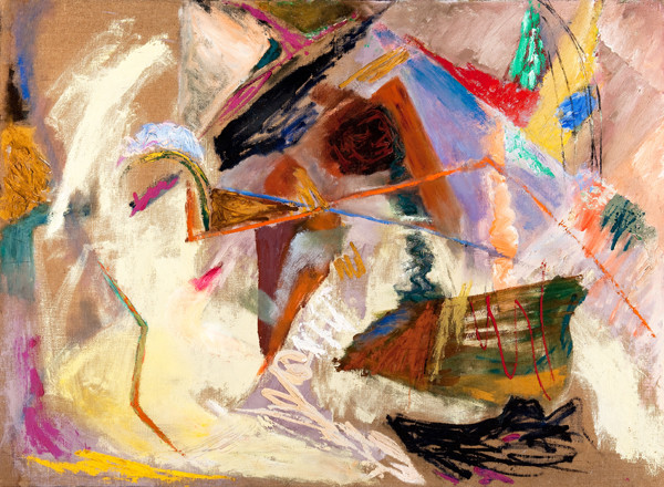 Quita Brodhead: Abstract (c. 1959) Oil and charcoal on linen