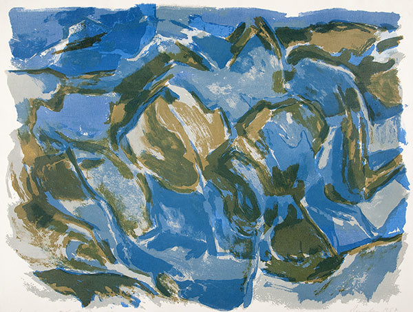 George Bunker: Landscape at Le Tholonet (1957) Lithography