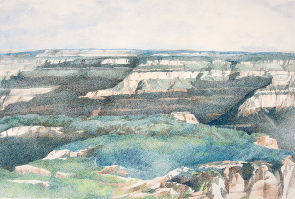 Diane Burko: In the Canyon (Undated) Colored pencil on paper