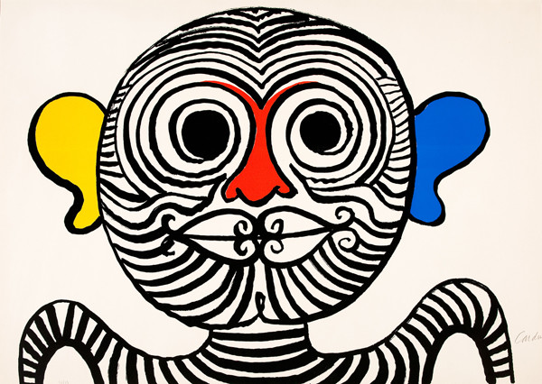 Alexander Calder: Nez et Oreille Tres (Undated) Lithography