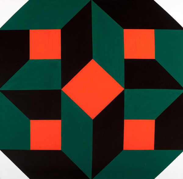 William H. Campbell: Red Green Black Power (1971) Acrylic on canvas