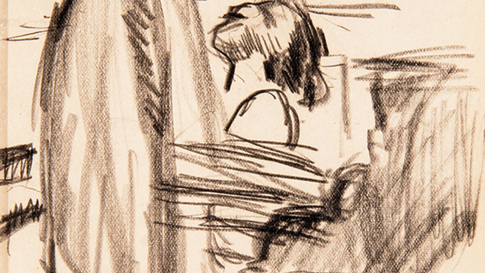 Sketch for "The Piano Player"