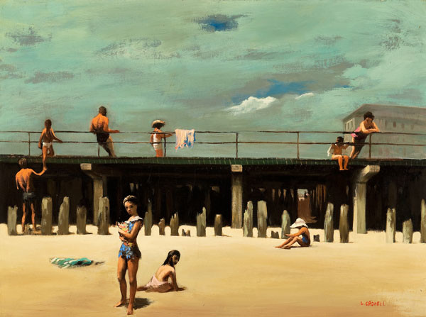 Lucius Crowell: Seaside (20th century) Oil on canvas