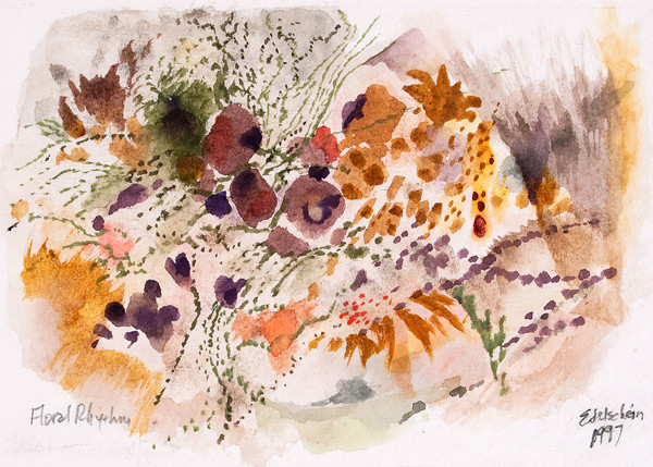 Reinhold Edelschein: Floral Rhythm (1997) Watercolor
