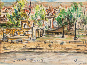 John Formicola: Paris - Jardin des Tuileries () Watercolor on paper 