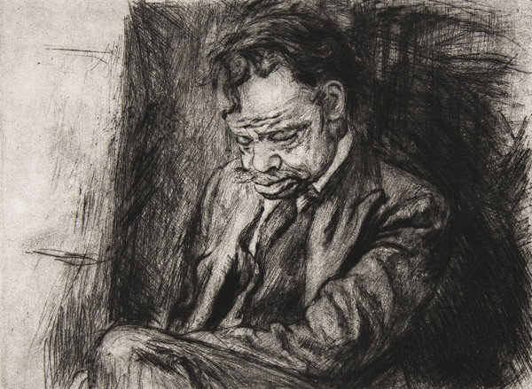 Albert Gold: Dozing (1938) Drypoint