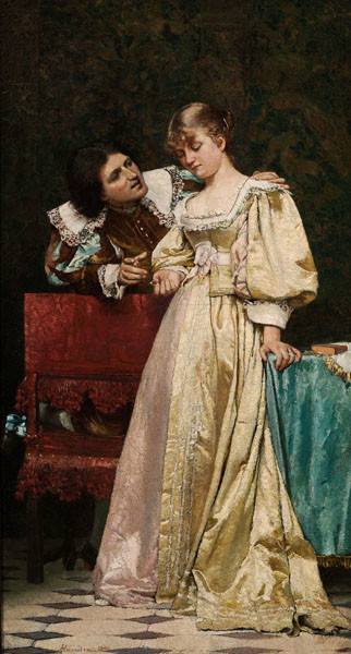 Thomas Hovenden: Faint Heart Never Won Fair Lady (1880) Oil on canvas