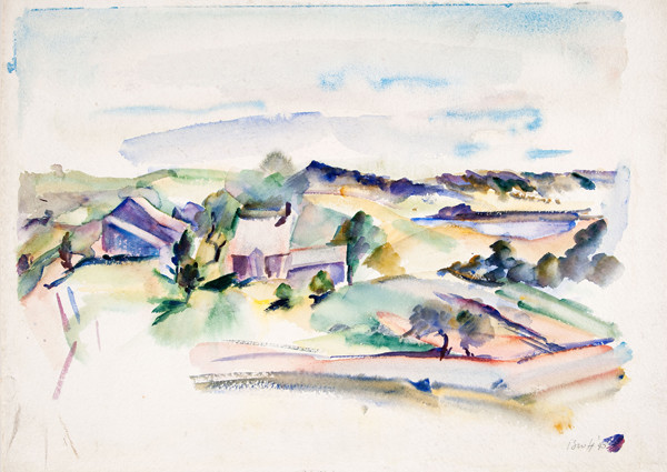 Betty W. Hubbard: [Landscape] (1940) Watercolor on paper