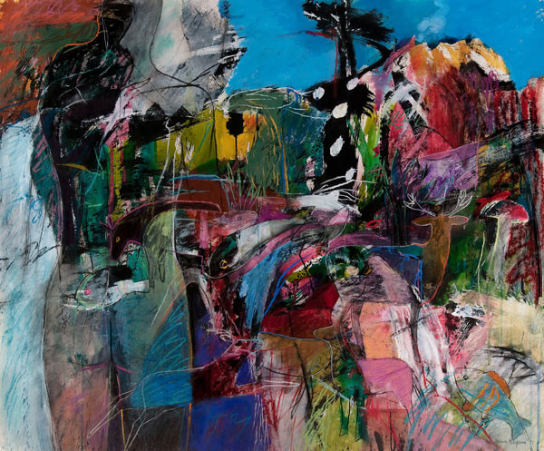 Diana Kingman: Untitled (1991) Acrylic, ink, and oil pastel on paper