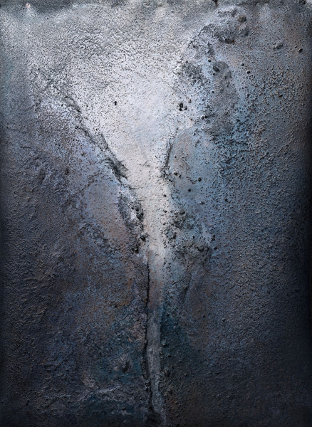 Elaine Kurtz: Alluvial Series (c. 2002) Sand, mica, and acrylic on vinyl-backed cotton, on unstretched canvas