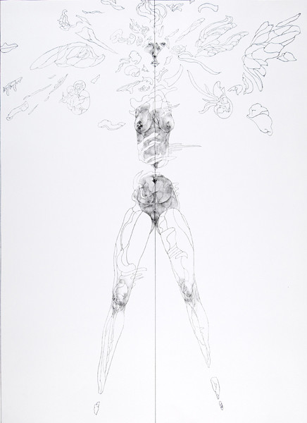 Jacob Landau: Untitled [Female Nude] (c. 1990) Lithography