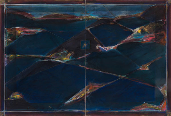 Bonnie Levinthal: S.C. - Synthesis - Philadelphia (1984) Tempera, pastel, powdered pigment, colored pencil