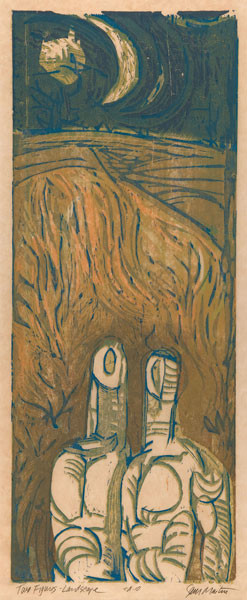 Samuel Maitin: The Print Word Man (1958) Woodcut