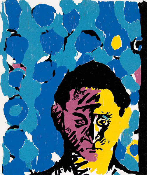Mitzi Melnicoff: Portrait of Albert Kligman (1971) Woodcut