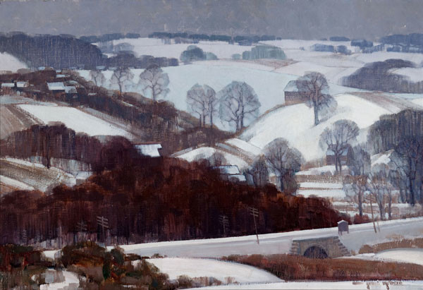 Arthur Meltzer: Snowy Hills-Trevose (c. 1930) Oil on canvas