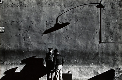 Untitled, [Two Men by Wall]