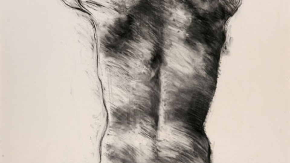 Seated Male Nude Seen from the Back