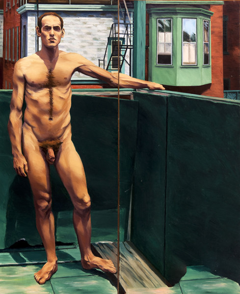 Edith Neff: Nude on Sidney's Balcony (1973) Oil on canvas